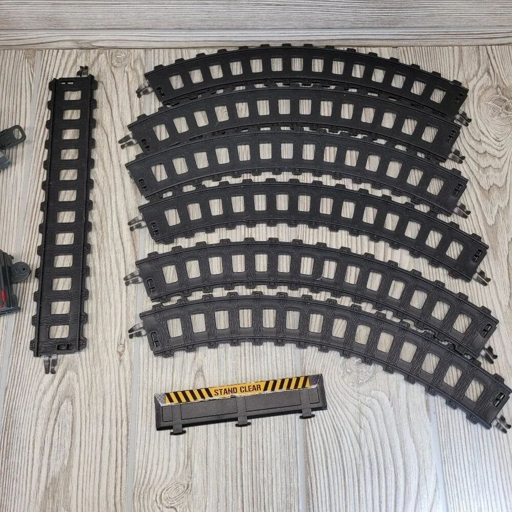 Caterpillar Toy Train Set Kids Yellow Black‎ Construction Crane Engine Track Lot
